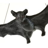 Rubies Nep vleermuis - 58 cm - hangend - zwart - Horror/griezel thema decoratie dieren
