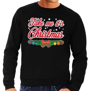 Foute kersttrui / sweater voor heren - zwart -Take Me Its Christmas