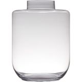 Transparante luxe grote stijlvolle vaas/vazen van glas 40 x 30 cm - Bloemen/boeketten vaas voor binnen gebruik