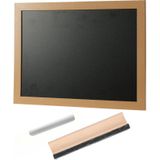 Tender Toys Blackboard/chalkboard - incl. 1 piece of white chalk - with wiper - 30 x 40 cm