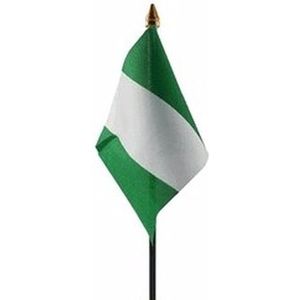 Nigeria mini vlaggetje op stok 10 x 15 cm