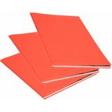 3x Rollen kraft kaftpapier rood  200 x 70 cm - cadeaupapier / kadopapier / boeken kaften