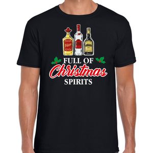 Bellatio Decorations Foute drank humor Kerst t-shirt - heren - zwart