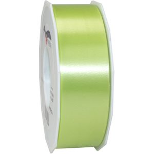 1x XL Hobby/decoratie lime groen kunststof sierlinten 4 cm/40 mm x 91 meter- Luxe kwaliteit - Cadeaulint lint/ribbon