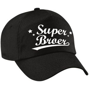 Super broer cadeau pet / baseball cap zwart voor heren - kado voor broers
