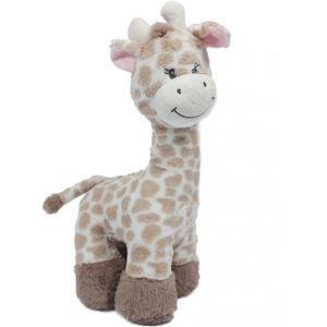 Pia Soft Toys Knuffeldier Giraffe - zachte pluche stof - lichtbruin - kwaliteit knuffels - 36 cm - liggend