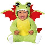 Groene draken kostuum voor baby/peuter 12-18 maanden - Dierenpak onesie/jumpsuit - Verkleedpakken