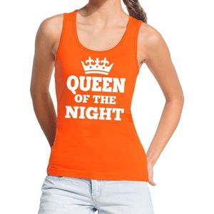 Oranje Queen of the night tanktop / mouwloos shirt dames - Oranje Koningsdag kleding