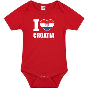 I love Croatia baby rompertje rood jongens en meisjes - Kraamcadeau - Babykleding - Kroatie landen romper