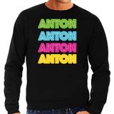 Bellatio Decorations Apres ski sweater voor heren - Anton - zwart - Anton aus tirol - wintersport