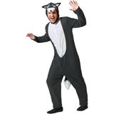 Grijze wolf dieren verkleedkleding onesie voor volwassenen - Dierenkostuums