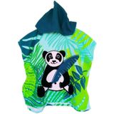 Set van bad cape/poncho met strand/badlaken microvezel - Strandhanddoeken voor kinderen met panda