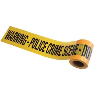 Crime Scene Warning afzetlint/markeerlint 30 meter - Markeerlinten - Politie/Crime themafeest accessoires