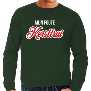 Mijn foute Kersttrui in sierlijke letters - groen - heren - Kerst sweater / Kerst outfit