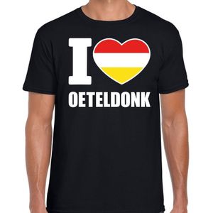 Carnaval t-shirt I love Oeteldonk voor heren- zwart - s-Hertogenbosch - Carnavalshirt / verkleedkleding