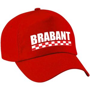 Brabant cap/pet rood voor dames en heren - Brabant provincie baseball cap - Brabant carnaval pet