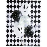 Set van 9x stuks Halloween Glow in the dark blacklight ballonnen met print 30 cm - Halloween feestversiering/decoratie