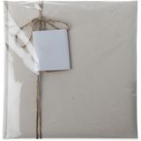 Santex gastenboek/receptieboek Linnen - Bruiloft - naturel/beige - 24 x 25 cm