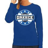 Have fear Greece is here sweater met sterren embleem in de kleuren van de Griekse vlag - blauw - dames - Griekenland supporter / Grieks elftal fan trui / EK / WK / kleding