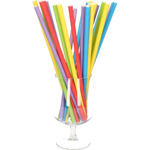 Duurzame papieren drinkrietjes gekleurd - 300x stuks - serie Pure