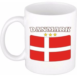 Beker / mok met de Deense vlag - 300 ml keramiek - Denemarken