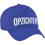 Opzichter verkleed pet blauw voor dames en heren - opzichter baseball cap - carnaval verkleedaccessoire / beroepen caps