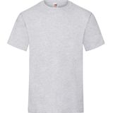 Set van 2x stuks t-shirts grijs heren - Ronde hals - 195 g/m2 - Ondershirt/shirt - Voor mannen, maat: XL (EU 54)