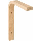 AMIG Plankdrager/planksteun van hout - lichtbruin - H200 x B150 mm - boekenplank steunen
