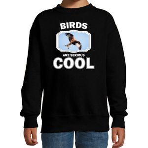 Dieren arenden sweater zwart kinderen - eagles are serious cool trui jongens/ meisjes - cadeau rode wouw roofvogel/ arenden liefhebber - kinderkleding / kleding