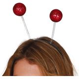 Fiestas Verkleed diadeem discoballen/Aliens sprieten - rood - meisjes/dames