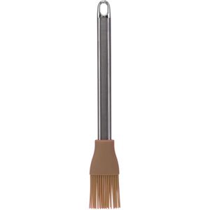 La Cucina Bakkwast - zilver/bruin - RVS/Siliconen - 26 cm - Keukengerei