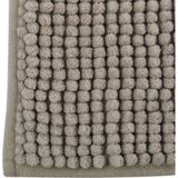 MSV Badkamerkleed/badmat/toilet - voor op de vloer - beige - 60 x 90 cm - microvezel - anti-slip