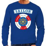 Zeeman/sailor verkleed sweater blauw voor heren - maritiem carnaval / feest trui kleding / kostuum