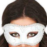 Fiestas Guirca Verkleed oogmasker Venitiaans - wit - volwassenen - Carnaval/gemaskerd bal