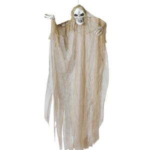 Halloween/horror thema hang decoratie spook/geest/skelet - met LED licht - griezel pop - 220 cm