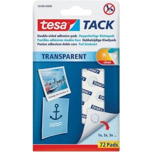 288x Tesa Tack plakrondjes/pads - Zelfklevend/dubbelzijdig tape - Plakrondjes/pads voor o.a. foto's, tekeningen en kaarten