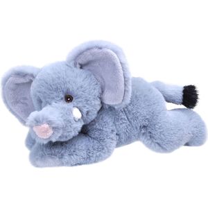 Pluche knuffel dieren Eco-kins olifant van 25 cm. Wildlife speelgoed knuffelbeesten - Cadeau voor kind/jongens/meisjes