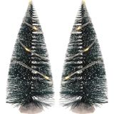 8x Kerstdorp onderdelen straatverlichting kerstbomen 15 cm - Met verlichting - Kerstversieringen/kerstdecoraties