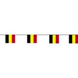 2x Papieren slinger Belgie 4 meter - Belgische vlag - Supporter feestartikelen - Landen decoratie/versiering