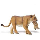 Plastic speelgoed figuren setje leeuwen 14 en 16 cm - Safari dieren setje