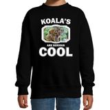 Dieren koalaberen sweater zwart kinderen - koalas are serious cool trui jongens/ meisjes - cadeau koala/ koalaberen liefhebber - kinderkleding / kleding