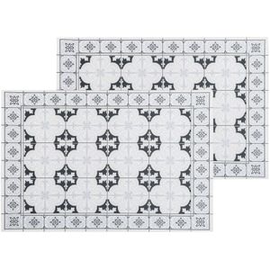 Set van 4x stuks placemats mozaiek - vinyl - 45 x 30 cm - Onderleggers