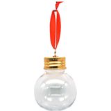 Stern Fabrik kerstballen vulbaar -voor likeur/drank/vloeistof - 6x -50 ml - kunststof -6cm