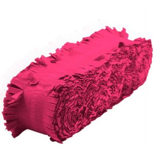 Neon roze crepe papier slinger 18 meter - Verjaardag of thema feestartikelen/versieringen