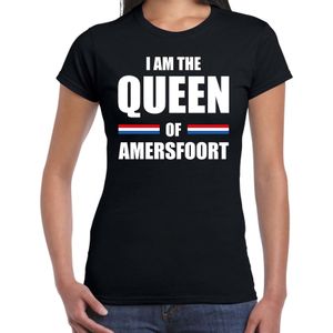 Koningsdag t-shirt I am the Queen of Amersfoort - zwart - dames - Kingsday Amersfoort outfit / kleding / shirt
