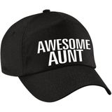 Awesome aunt pet / cap zwart voor dames - baseball cap - cadeau petten / caps voor tante