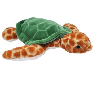 Pluche knuffel dieren Eco-kins zeeschildpad van 30 cm. Wildlife speelgoed knuffelbeesten - Cadeau voor kind/jongens/meisjes