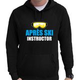 Apres ski hoodie Apres ski instructor zwart  heren - Wintersport capuchon sweater - Foute apres ski outfit/ kleding