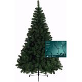 Kerstboom H240 cm - met kerstverlichting - helder wit - 36 m - 480 leds