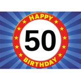 5x 50 jaar verjaardag kaart/ wenskaart Happy Birthday